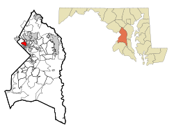 Location of Hyattsville in Maryland