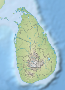 Map showing the location of Kanneliya–Dediyagala–Nakiyadeniya