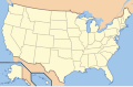 Current US Locator map, consistent with 45 state maps