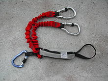 A lanyard for use on the via terrata