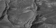 Close view of layers in mound in Galle crater, as seen by HiRISE under HiWish program