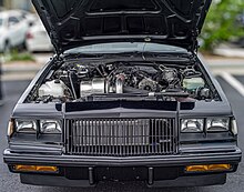 1987 Buick Regal Grand National Engine. Visible Garret Factory Turbo Charger