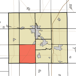 Location of Liberty Township in Grant County