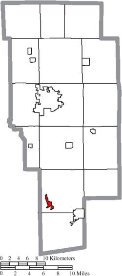 Location of Perrysville in Ashland County