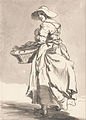 Flower seller from the London Cries series by Paul Sandby, c. 1770