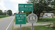 Port William corporation limit sign