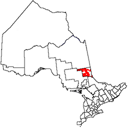 Location of Unorganized West Timiskaming District