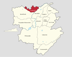 Davtashen district shown in red
