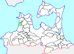 Location of Shariki in Aomori Prefecture
