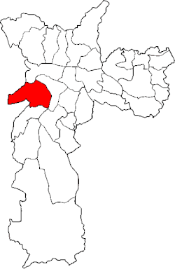 Location of the Subprefecture of Butantã in São Paulo