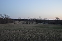 Countryside west of Westover at dusk