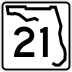 State Road 21 marker