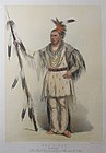 Joc-O-Sot, The Walking Bear, 1844 hand-colored lithograph by George Catlin