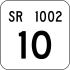 State Route 1002 marker