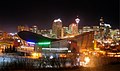 Night view of Scotiabank Saddledome in Calgary
