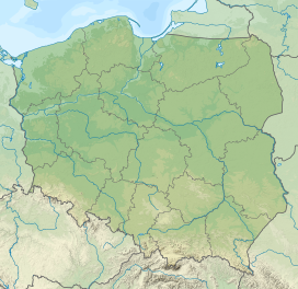 Map showing the location of Puszcza Zielona