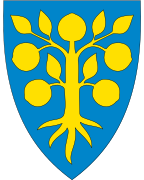 Coat of arms of Sauherad Municipality (1989-2019)