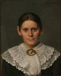 Elisabeth Wandel, Portrait of Thora Juliane Madsen, née Nielsen, 1890