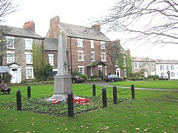 Picture of Whitburn War Memorial, located on the village green.