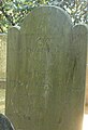 Grave marker for Catharine Greene, wife of Governor William, mother of Ray, and correspondent of Benjamin Franklin