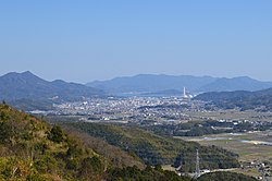 Hirao town viewed from Mt. Iwaki