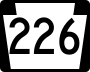 Pennsylvania Route 226 marker