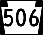 Pennsylvania Route 506 marker