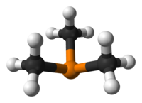 Ball and stick model of trimethylphosphine