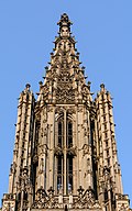 Detail of the tower of Ulm Minster, 19th century.
