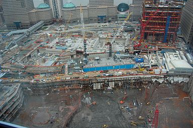 Construction progress, as of April 2010.