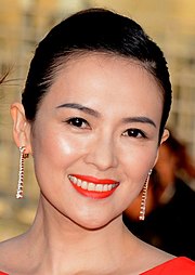 A photograph of actress Zhang Ziyi at the 2014 Cabourg Film Festival.