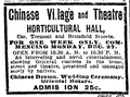 Advertisement, Chinese village, 1897