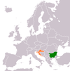 Location map for Bulgaria and Croatia.