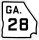 State Route 28 marker