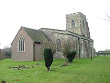 Photograph of the exterior of St Margaret's Church, Streatley, and churchyard