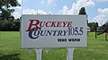 Buckeye Country 105.5 FM (1590 AM) sign at WSRW.