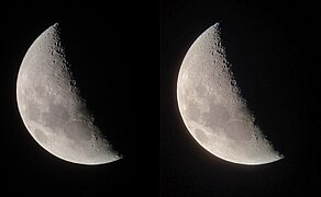 The Moon Left: Original Right: Edited
