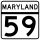 Maryland Route 59 marker