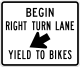 Begin Turn Lane: Yield to Bikes