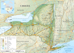 Geographic map of New York