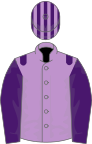 Mauve, purple epaulets and sleeves, striped cap