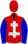 Red, white cross of lorraine, blue sleeves, red cap