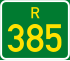 Regional route R385 shield