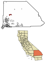 Location of Barstow in San Bernardino County, California