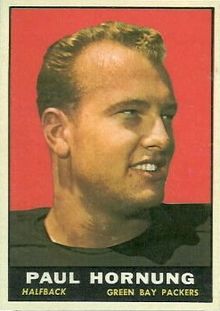 Hornung's Topps playing card