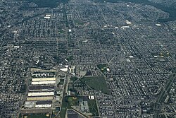 Aerial view of Oxford Circle