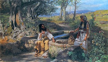 Christ and Samaritan, 1890, Lviv National Art Gallery