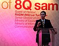 Senior Minister Of State Lui Tuck Yew delivering his speech at the official launch of 8Q sam.