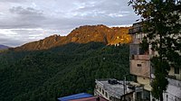 View of the Hills in Mussoorie Towards Sunset