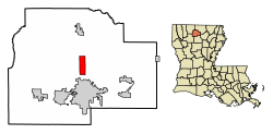 Location in Lincoln Parish, Louisiana